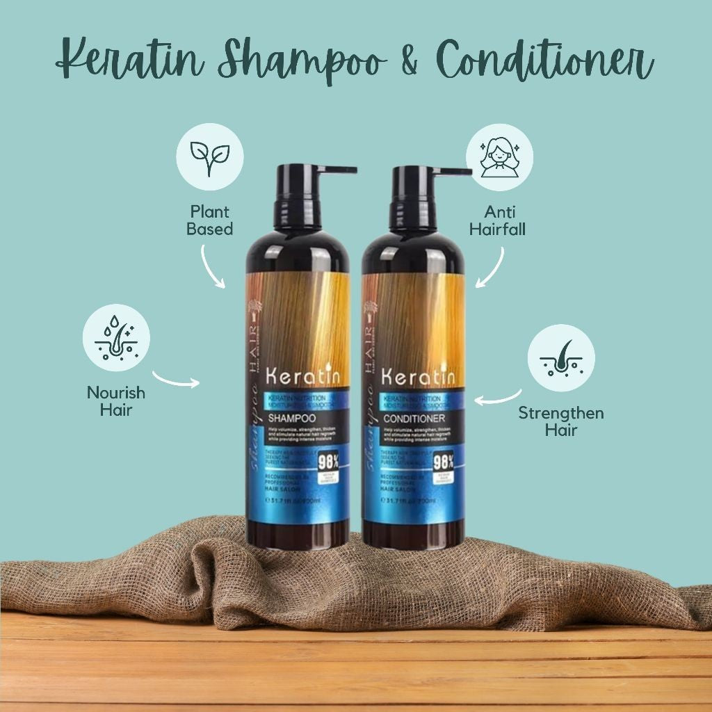 Original Keratin Hair Set (Shampoo, Mask, Serum)