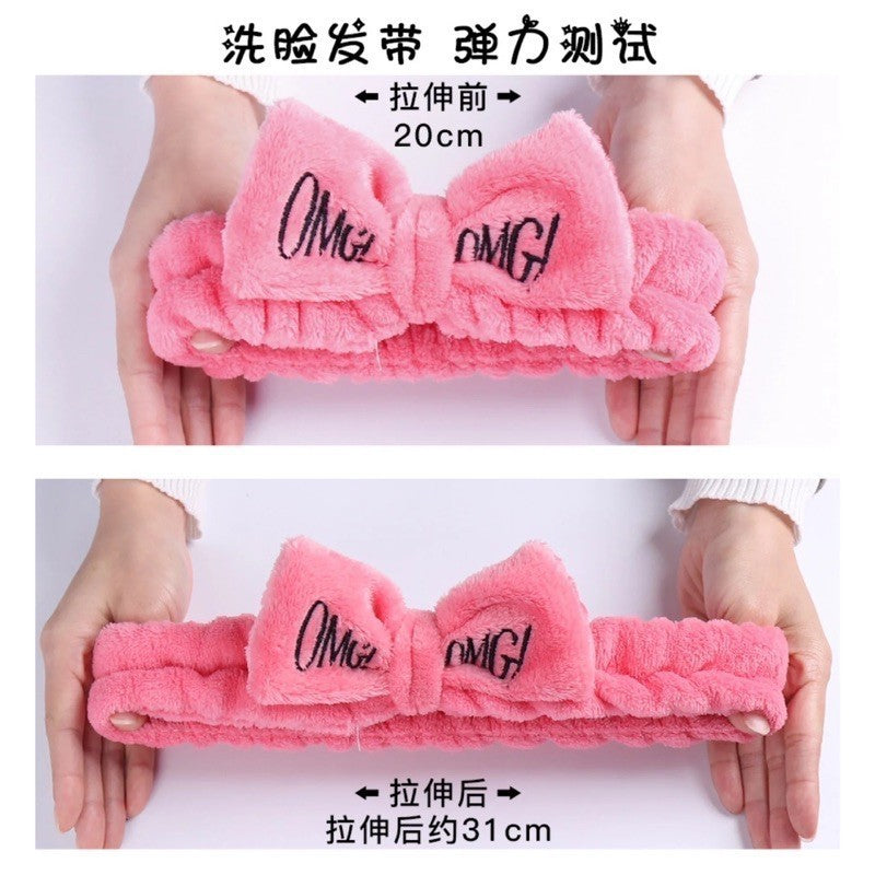 OMG Cute Cartoon Bow Fleece Hair Band