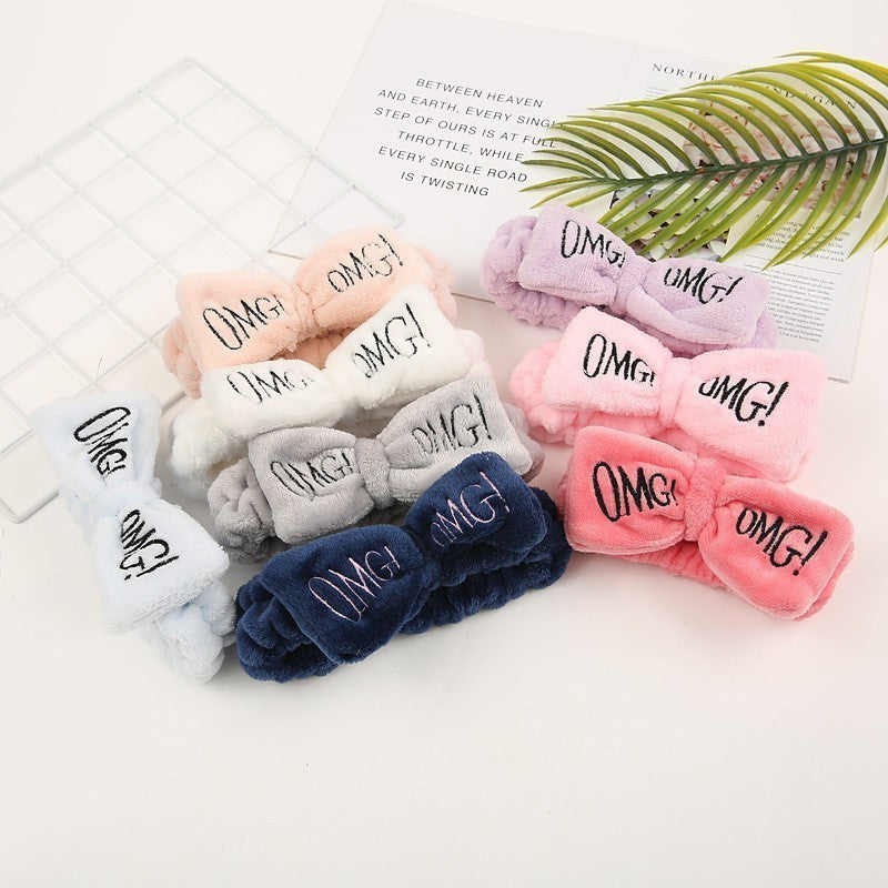 OMG Cute Cartoon Bow Fleece Hair Band