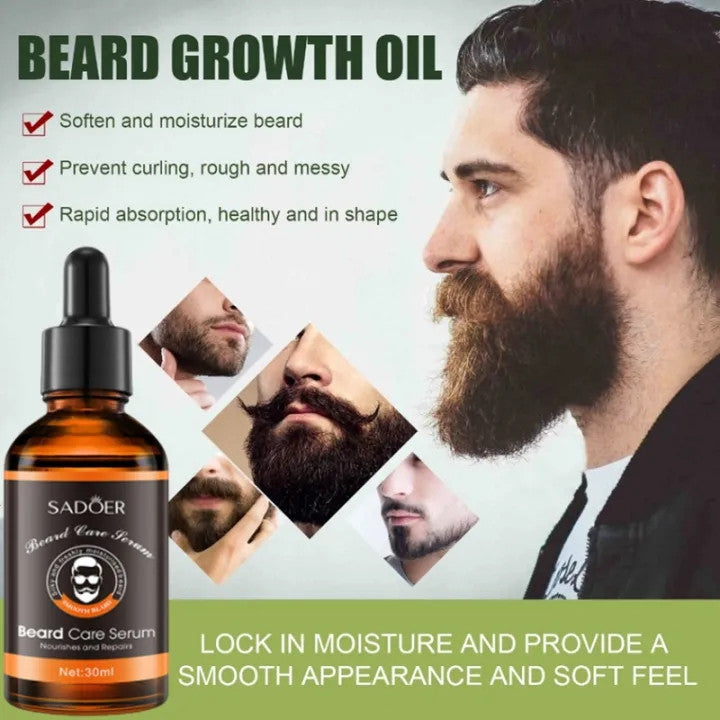 SADOER Beard Growth Essential Oil Mustache Elixir