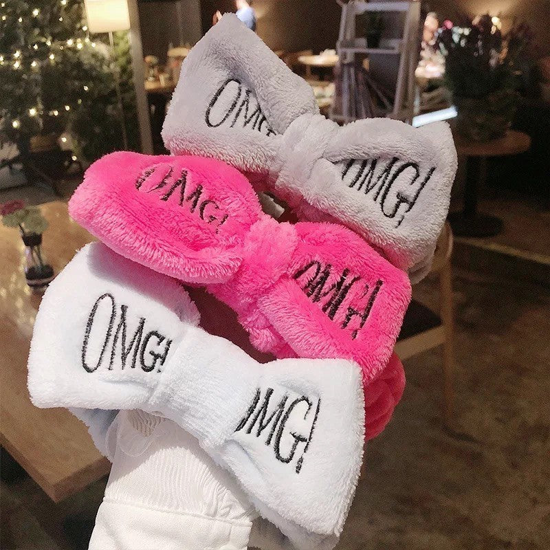 OMG Cute Cartoon Bow Fleece Hair Band