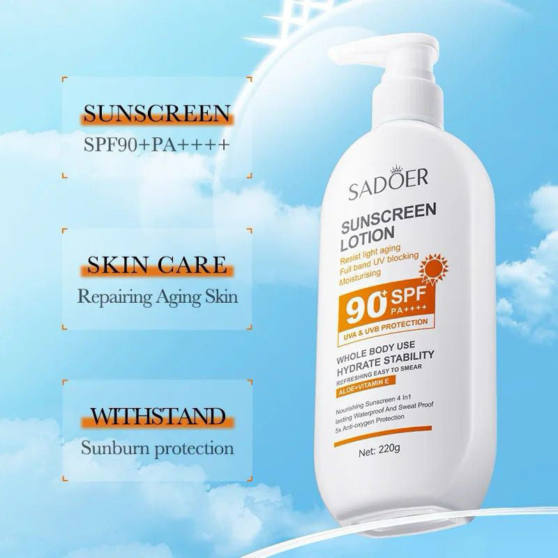 SADOER UVB UVA Sunscreen Lotion SPF 90+