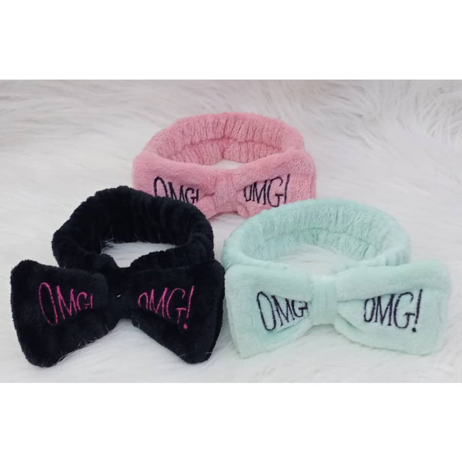 OMG Cute Cartoon Bow Fleece Hair Band