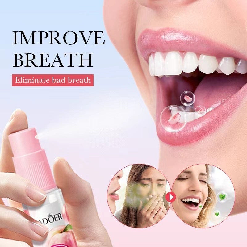 Peach 18ml Mouth Spray Freshener for Breath