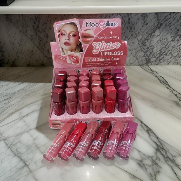 Glitter Lip Gloss Vivid Shimmer 24pcs Box