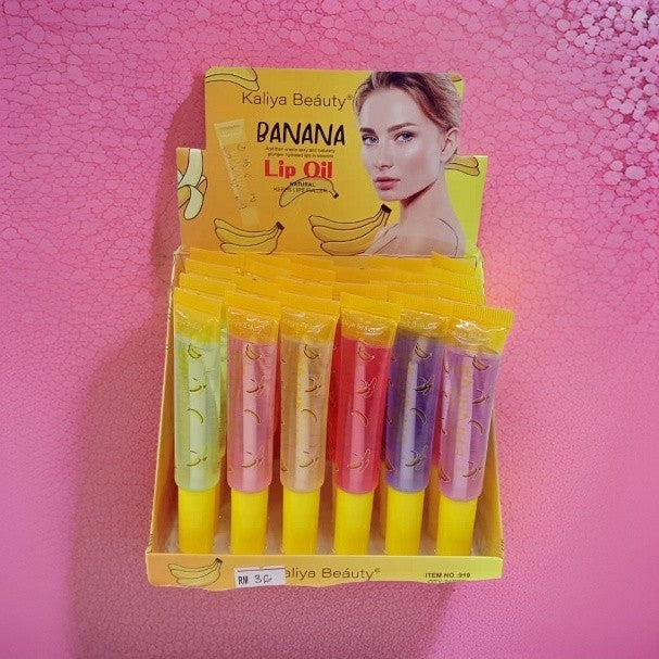 Kaliya Lip Oil Banana Natural Lip Oil, 24pcs