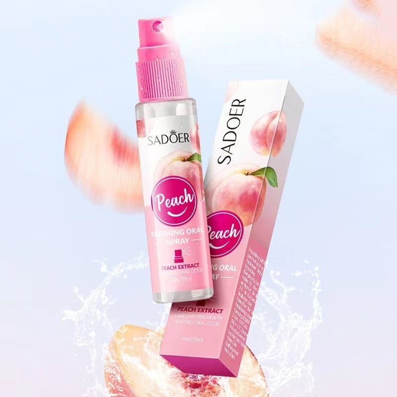 Peach 18ml Mouth Spray Freshener for Breath