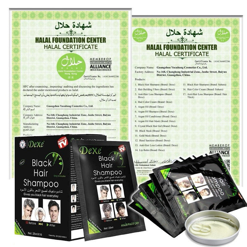 DEXE Hair Shampoo Sachets (Black/Wine Red/Brown)