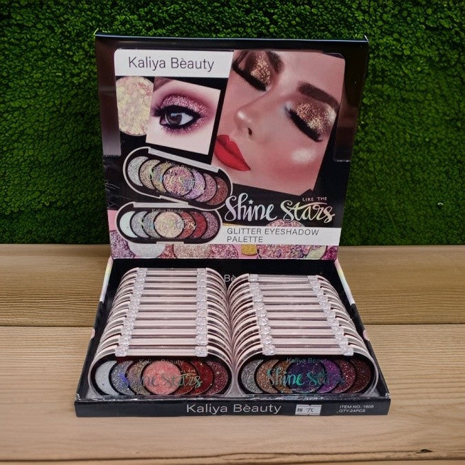 Kaliya Beauty Glitter Eyeshadow Palette, 24pcs
