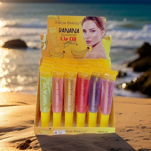 Kaliya Lip Oil Banana Natural Lip Oil, 24pcs