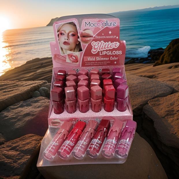 Glitter Lip Gloss Vivid Shimmer 24pcs Box