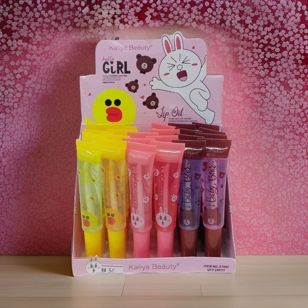 Kaliya Beauty Lip Oil Hello Girl, 24pcs Box