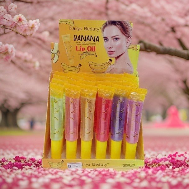 Kaliya Lip Oil Banana Natural Lip Oil, 24pcs