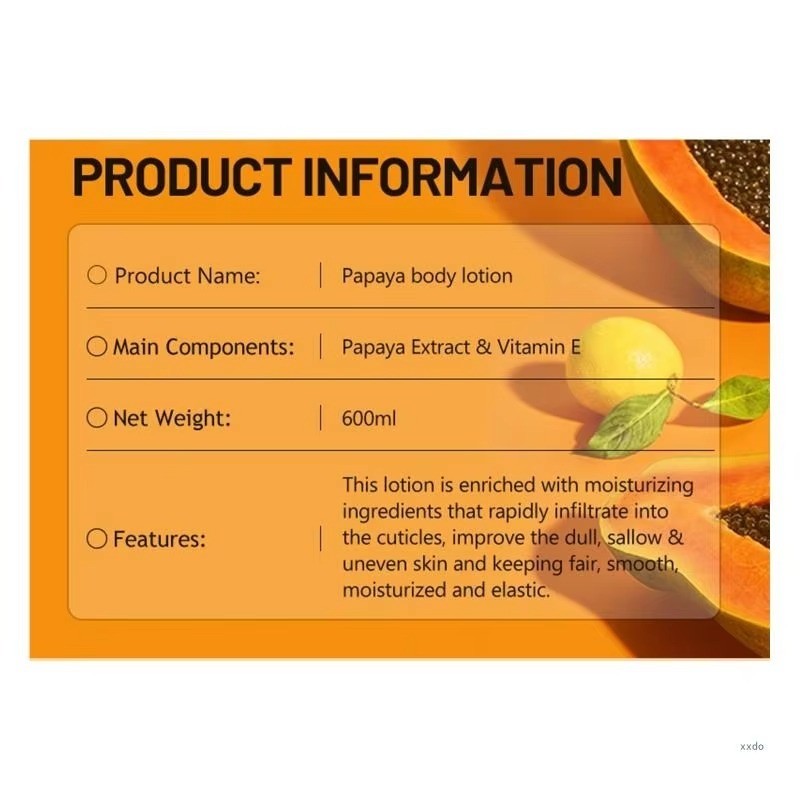 Disaar Papaya Vitamin E Body Lotion for Whitening