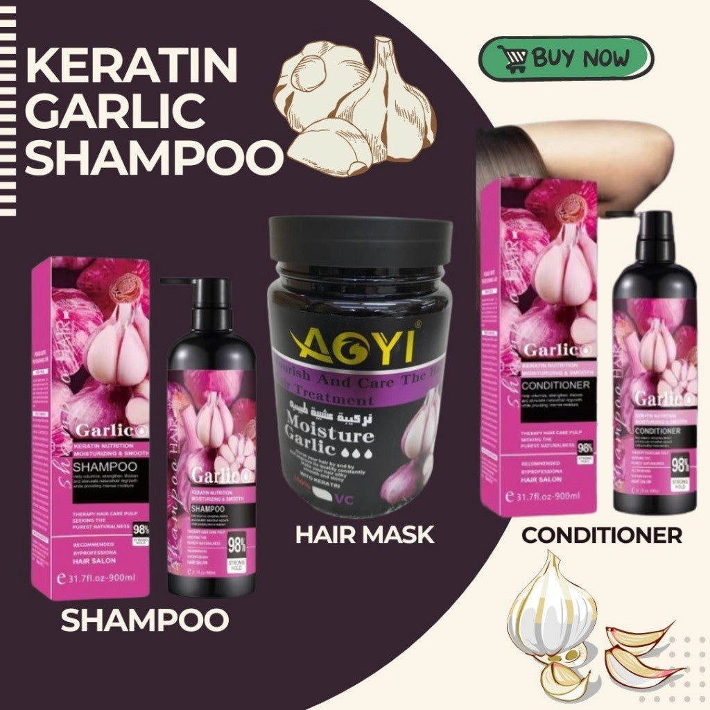 Keratin Garlic 3in1 Set Shampoo & Mask