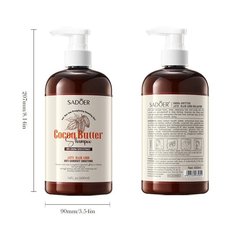 Sadoer Cocoa Butter Shampoo 400ml Anti Hair Loss