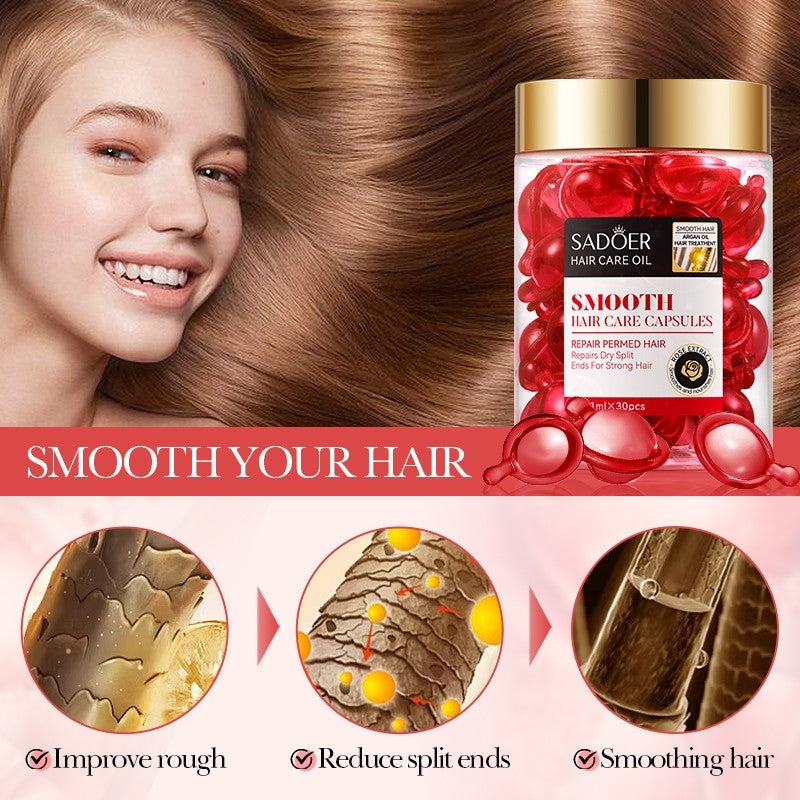Sadoer Rose Hair Capsules with Argan Oil