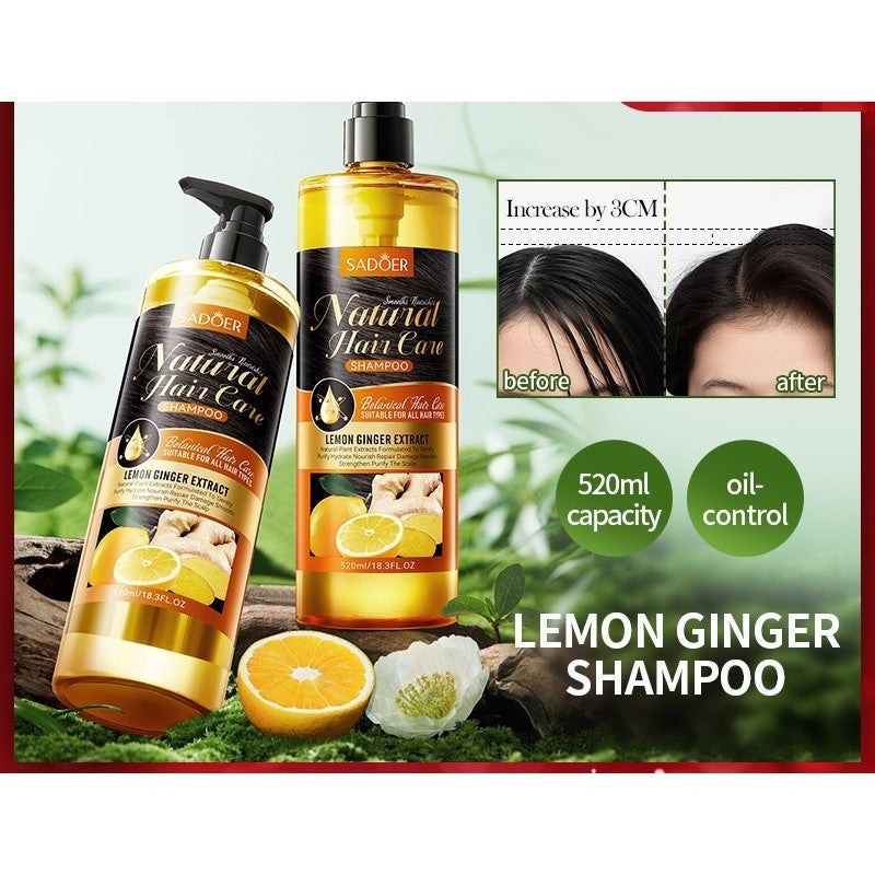 Sadoer Lemon Ginger Shampoo 520ml Natural Care