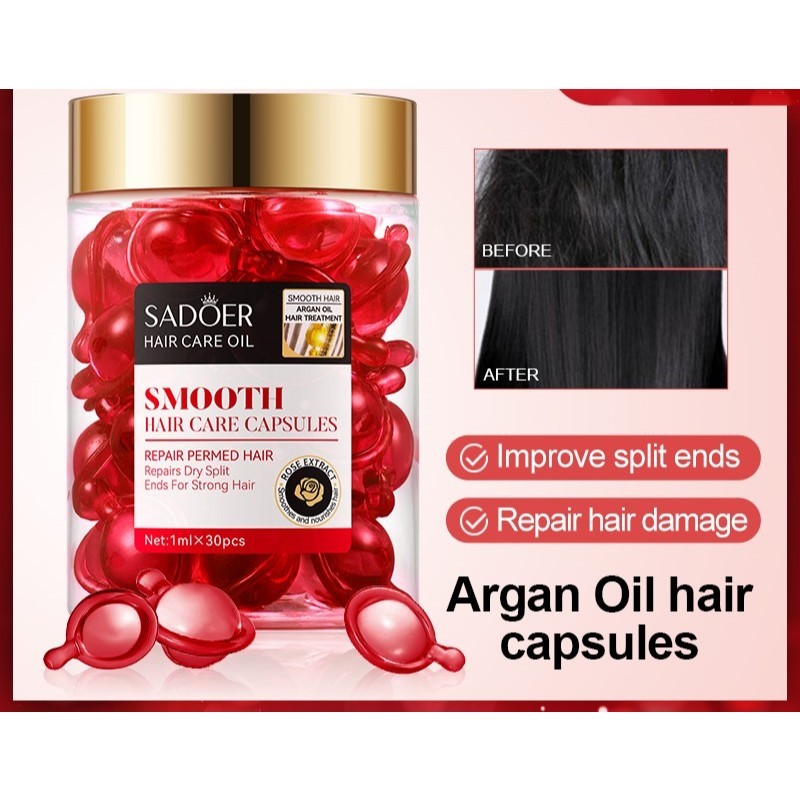 Sadoer Rose Hair Capsules with Argan Oil