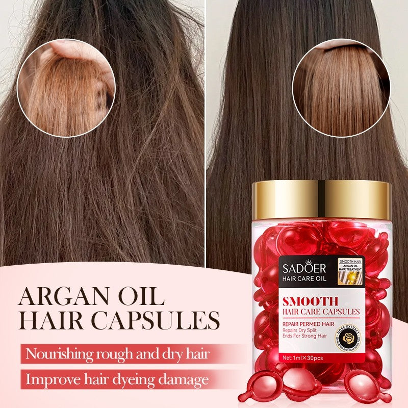 Sadoer Rose Hair Capsules with Argan Oil